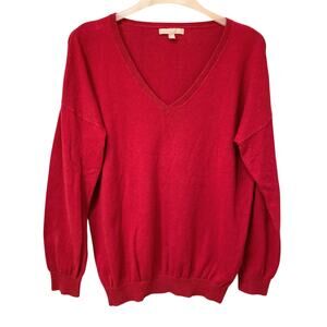 Banana Republic Men's Red V-Neck Sweater Size Medium